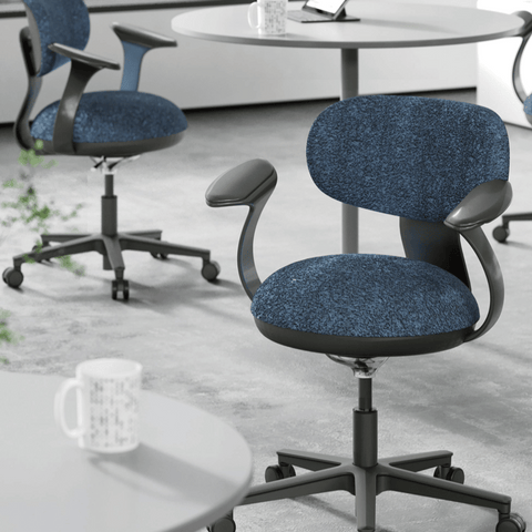 Karma Mini Armless Fabric Swivel Stool Office Chair