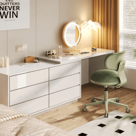 Karma Mini Armless Fabric Swivel Stool Office Chair