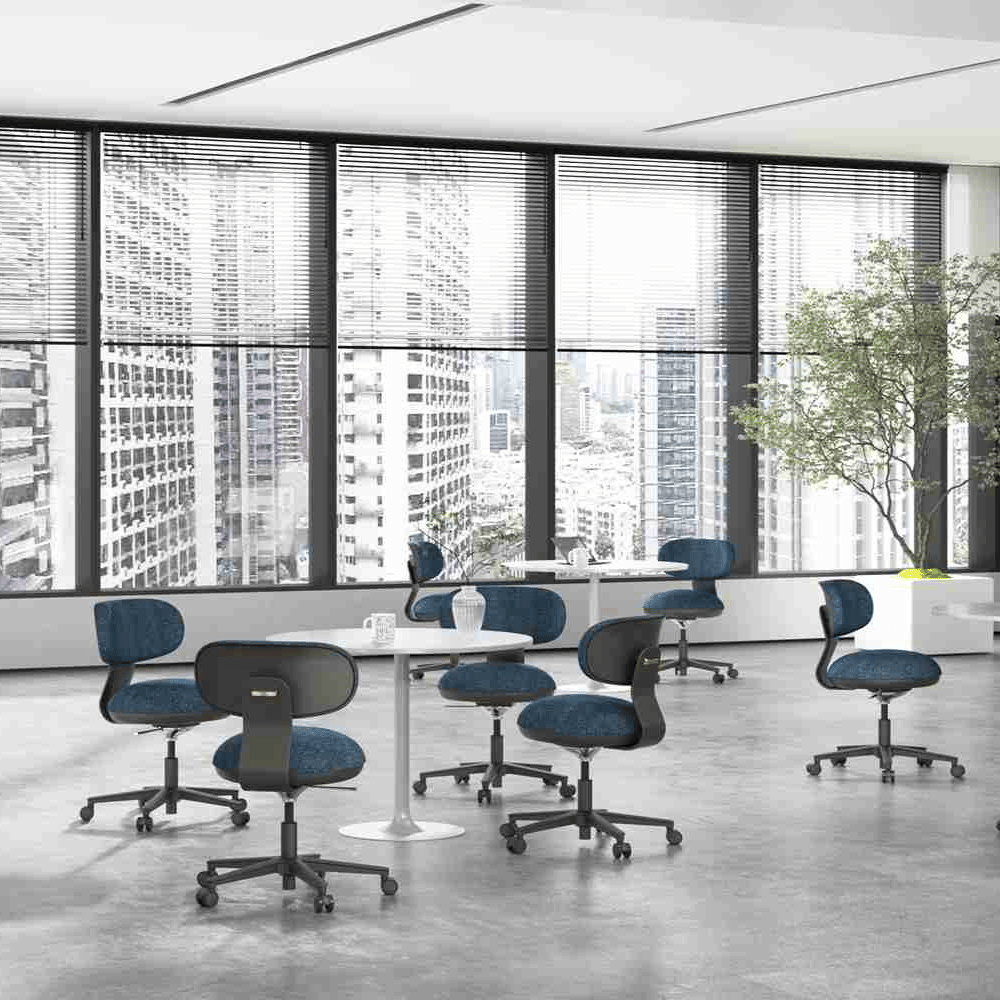 Karma Mini Armless Fabric Swivel Stool Office Chair