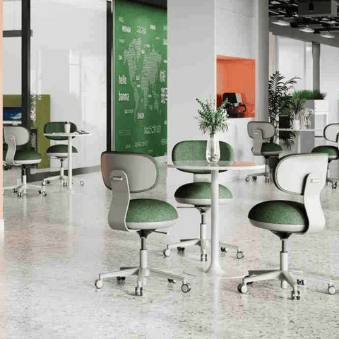 Karma Mini Armless Fabric Swivel Stool Office Chair