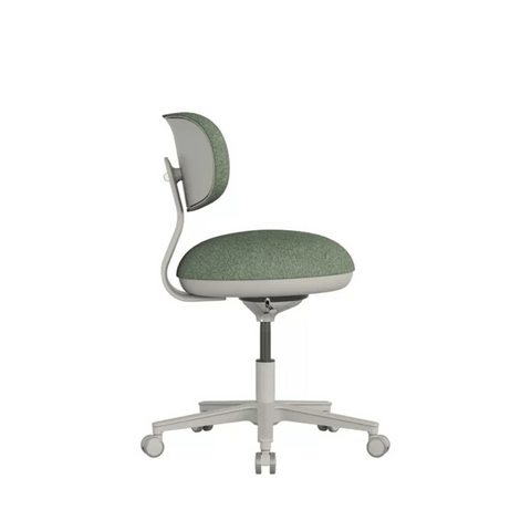 Karma Mini Armless Fabric Swivel Stool Office Chair