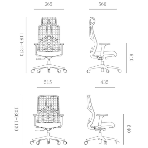 Keel High Back Mesh Ergonomic Office Chair - Gavisco Office Furniture