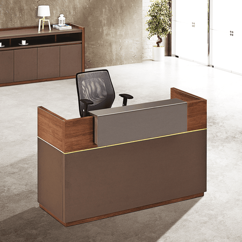 Kent Small Wooden Office Reception Counter Desk - Gavisco Office Furniture