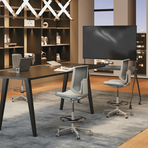Kiwi-D Small Armless Office Barstool Drafting Chair