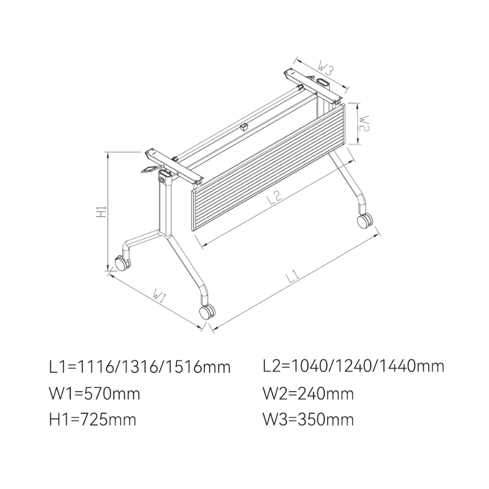 Kono Modular Training Desk Mobile Folding Table