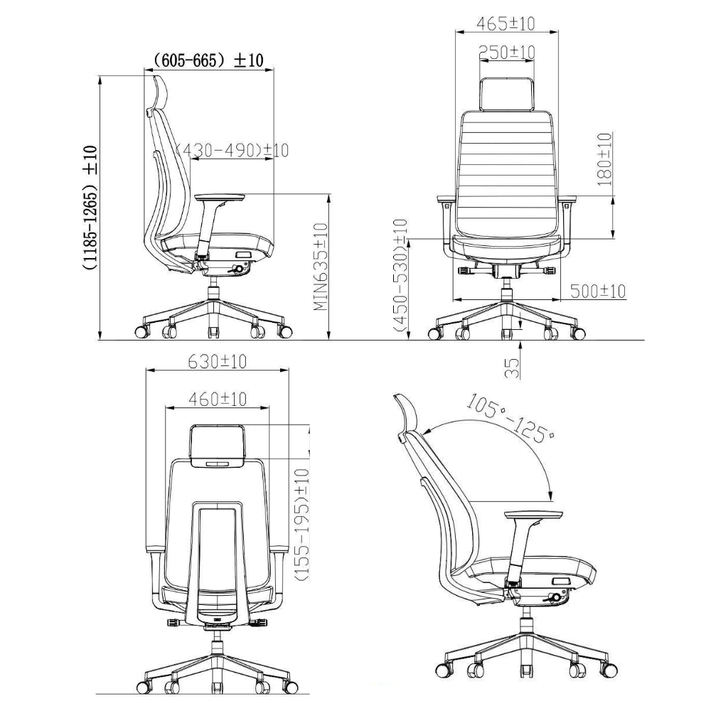 Krede EX55 Korean Artificial Leather Ergonomic Executive Chair