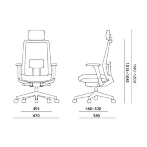 Krede K10M Korean Full Mesh Ergonomic Office Chair - Gavisco Office Furniture