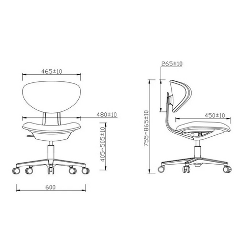 Kress Mini Swivel Office Chair with No Armrest