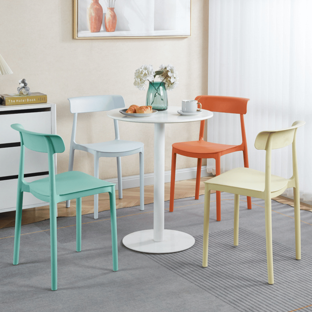 Kruso Minimalist Stackable Plastic Chair