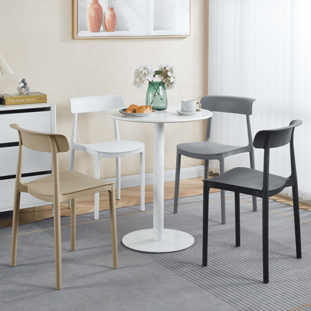 Kruso Minimalist Stackable Plastic Chair