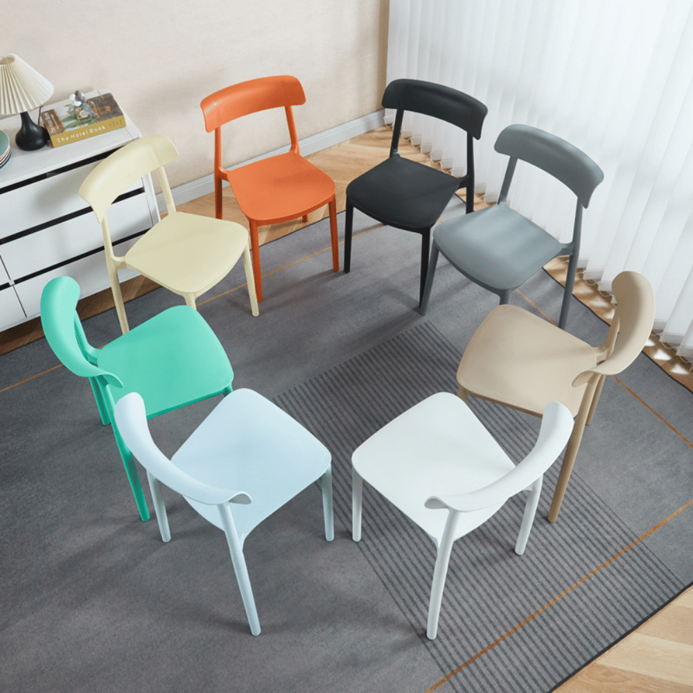 Kruso Minimalist Stackable Plastic Chair