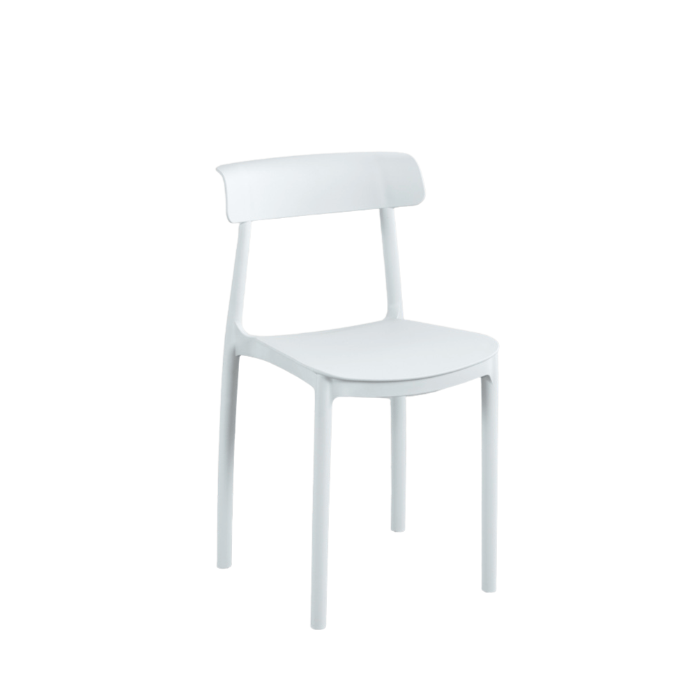 Kruso Minimalist Stackable Plastic Chair