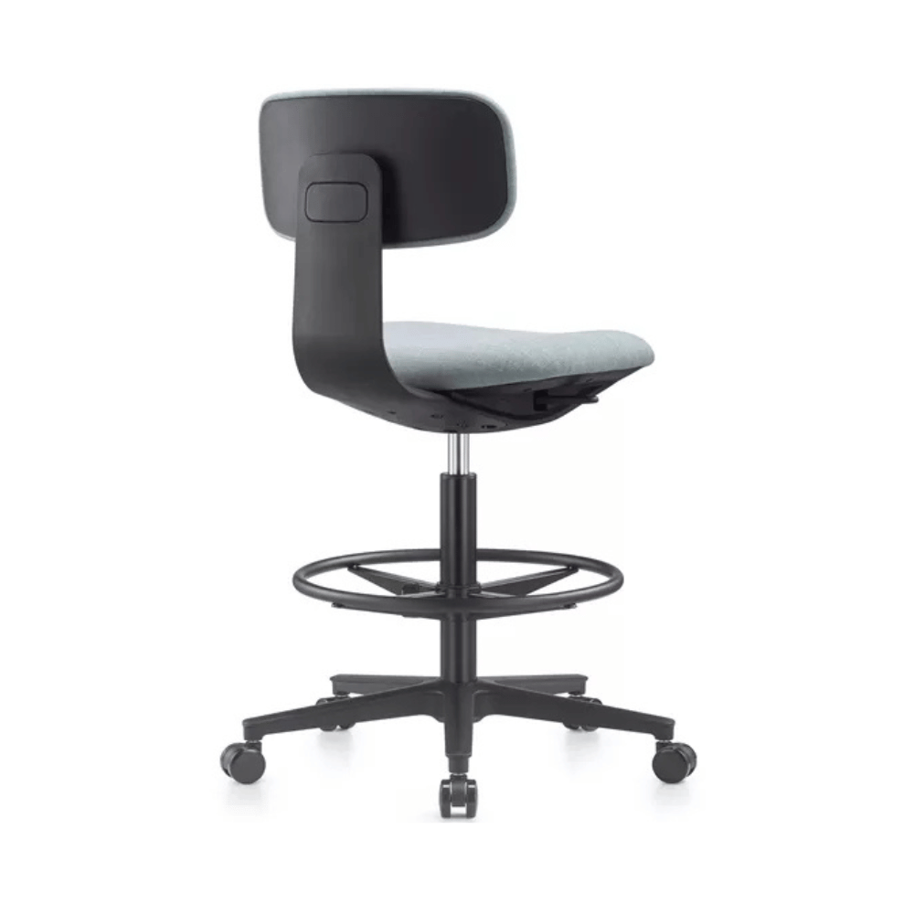 Kuppy-D Mini Swivel Office Barstool Drafting Chair with No Armrest