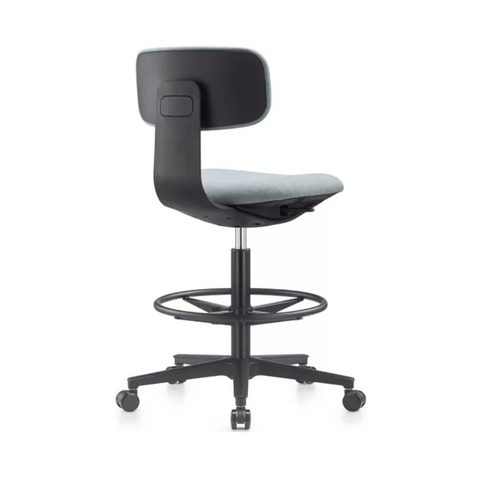 Kuppy-D Mini Swivel Office Barstool Drafting Chair with No Armrest