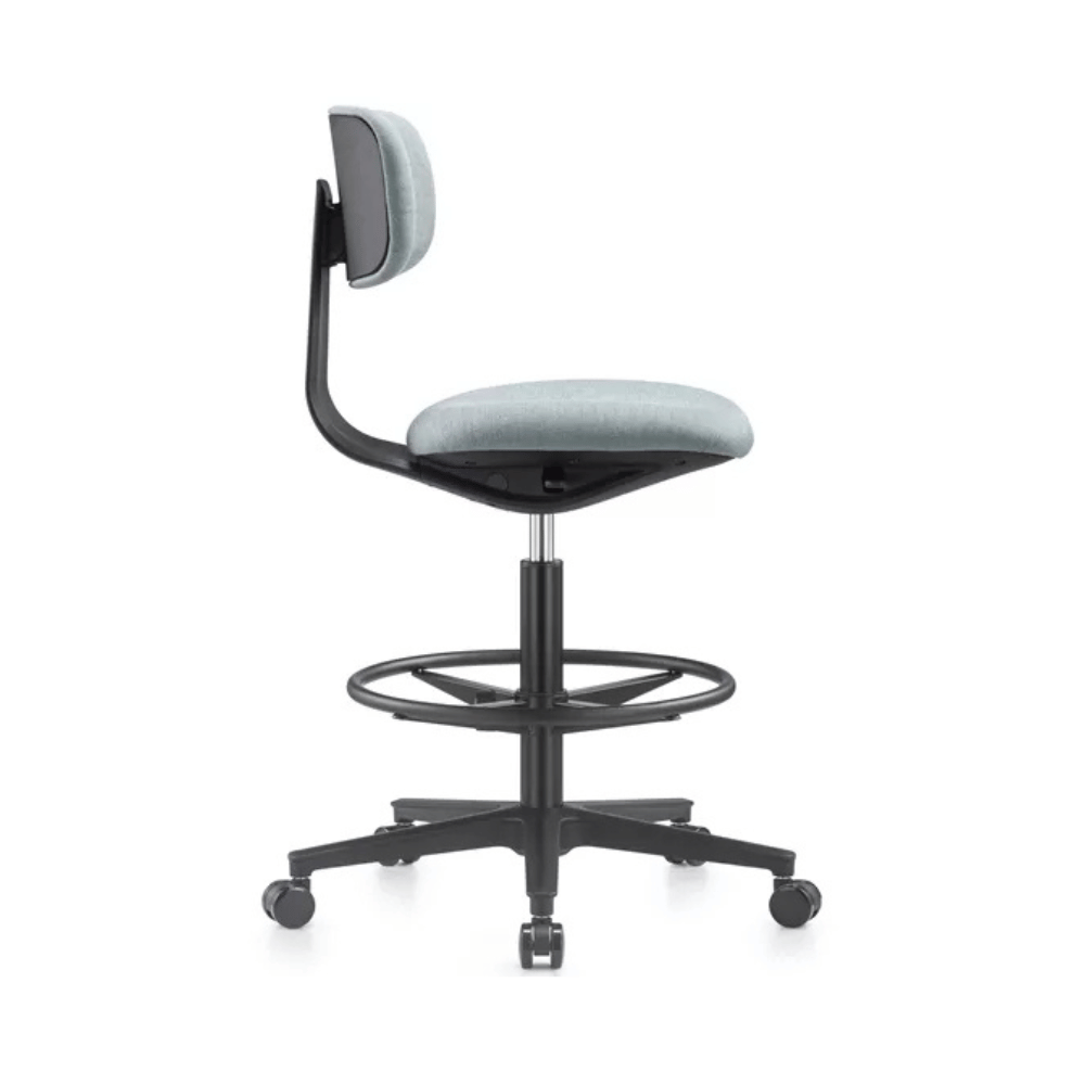 Kuppy-D Mini Swivel Office Barstool Drafting Chair with No Armrest