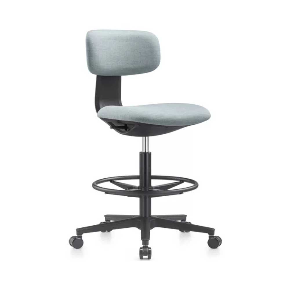Kuppy-D Mini Swivel Office Barstool Drafting Chair with No Armrest