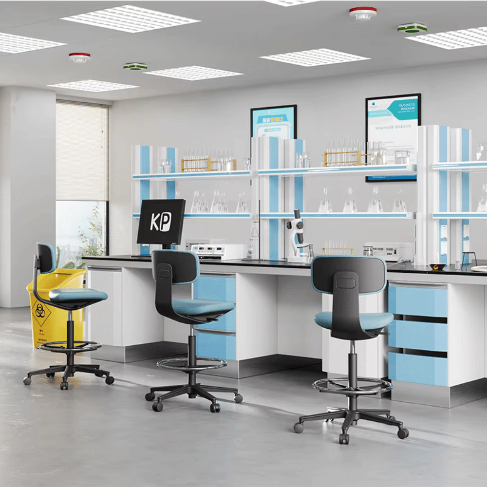 Kuppy-D Mini Swivel Office Barstool Drafting Chair with No Armrest