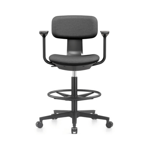 Kuppy-D Mini Swivel Office Barstool Drafting Chair with No Armrest
