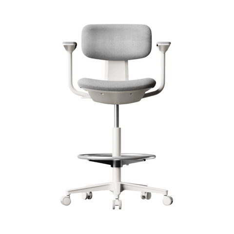 Kuppy-D Mini Swivel Office Barstool Drafting Chair with No Armrest