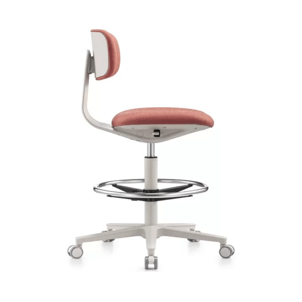 Kuppy-D Mini Swivel Office Barstool Drafting Chair with No Armrest