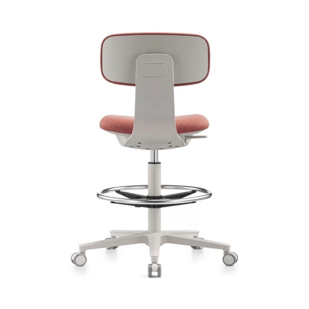 Kuppy-D Mini Swivel Office Barstool Drafting Chair with No Armrest