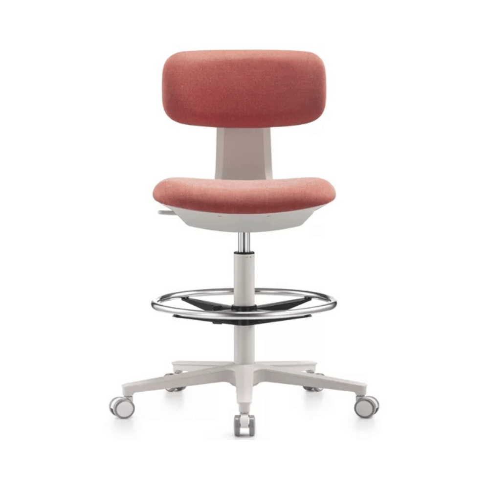 Kuppy-D Mini Swivel Office Barstool Drafting Chair with No Armrest