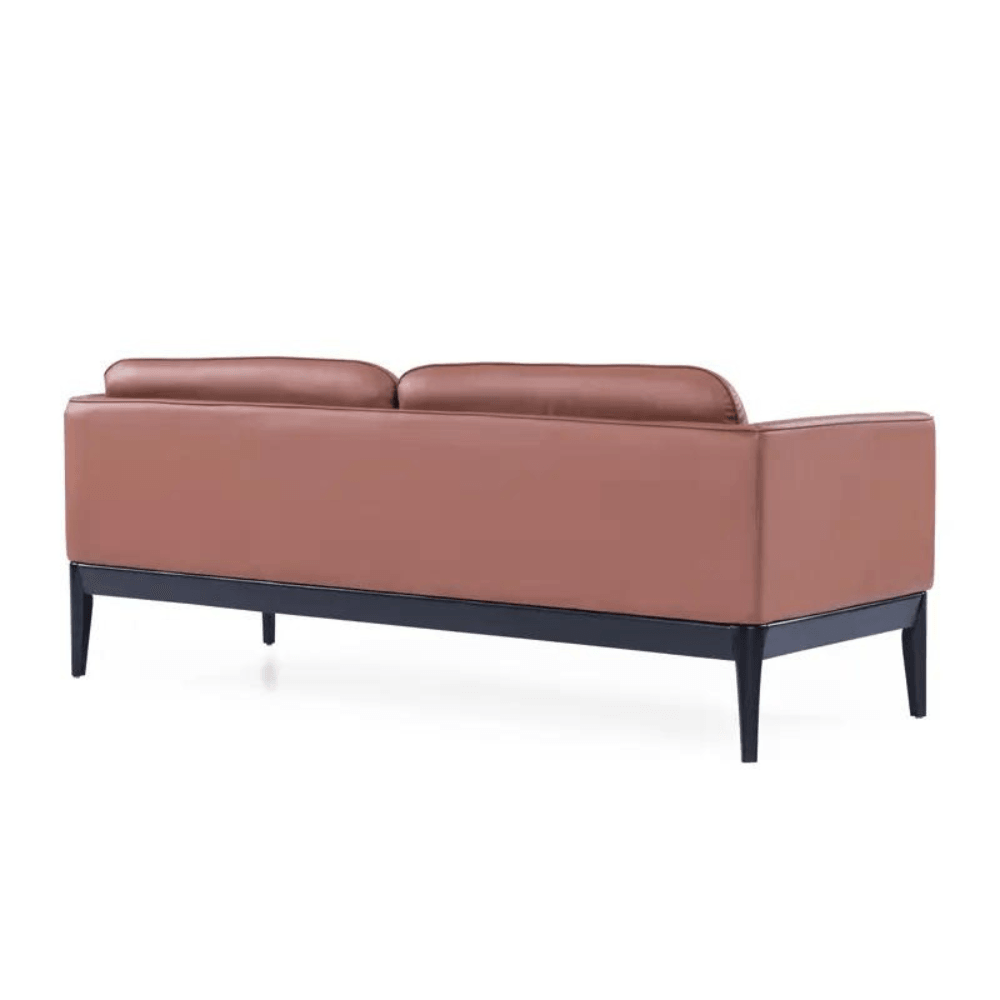 Land Three Seater Leather Office Lounge Sofa - Gavisco Office Furniture