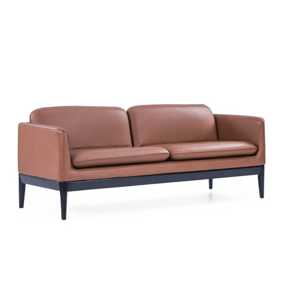 Land Three Seater Leather Office Lounge Sofa - Gavisco Office Furniture