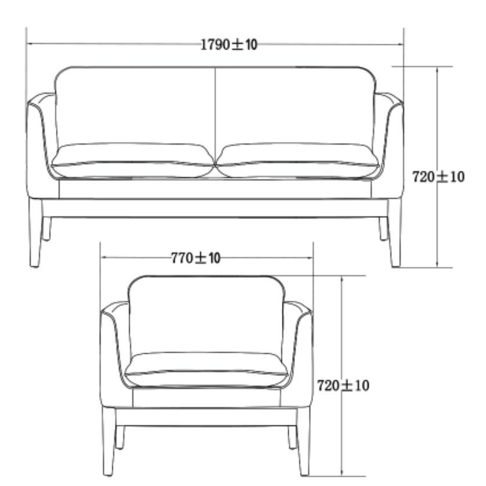 Land Three Seater Leather Office Lounge Sofa - Gavisco Office Furniture