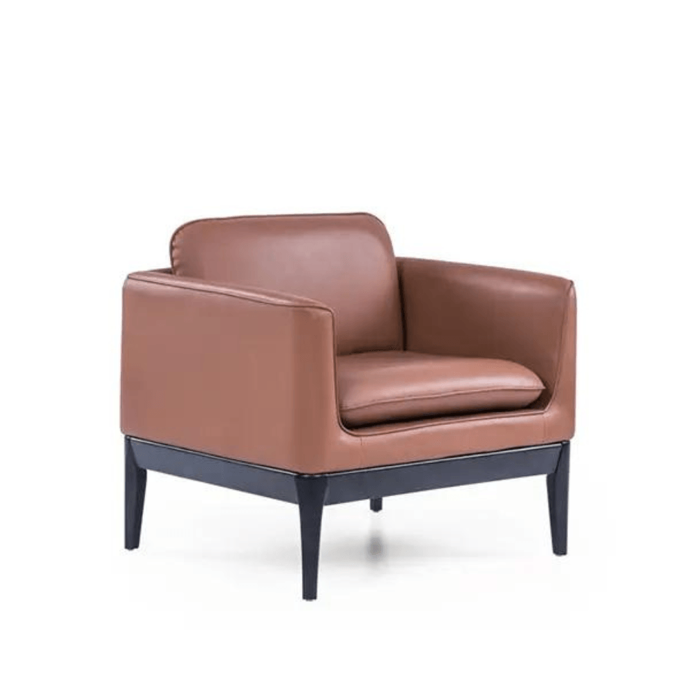 Land Single Seater Leather Office Lounge Sofa - Gavisco Office Furniture