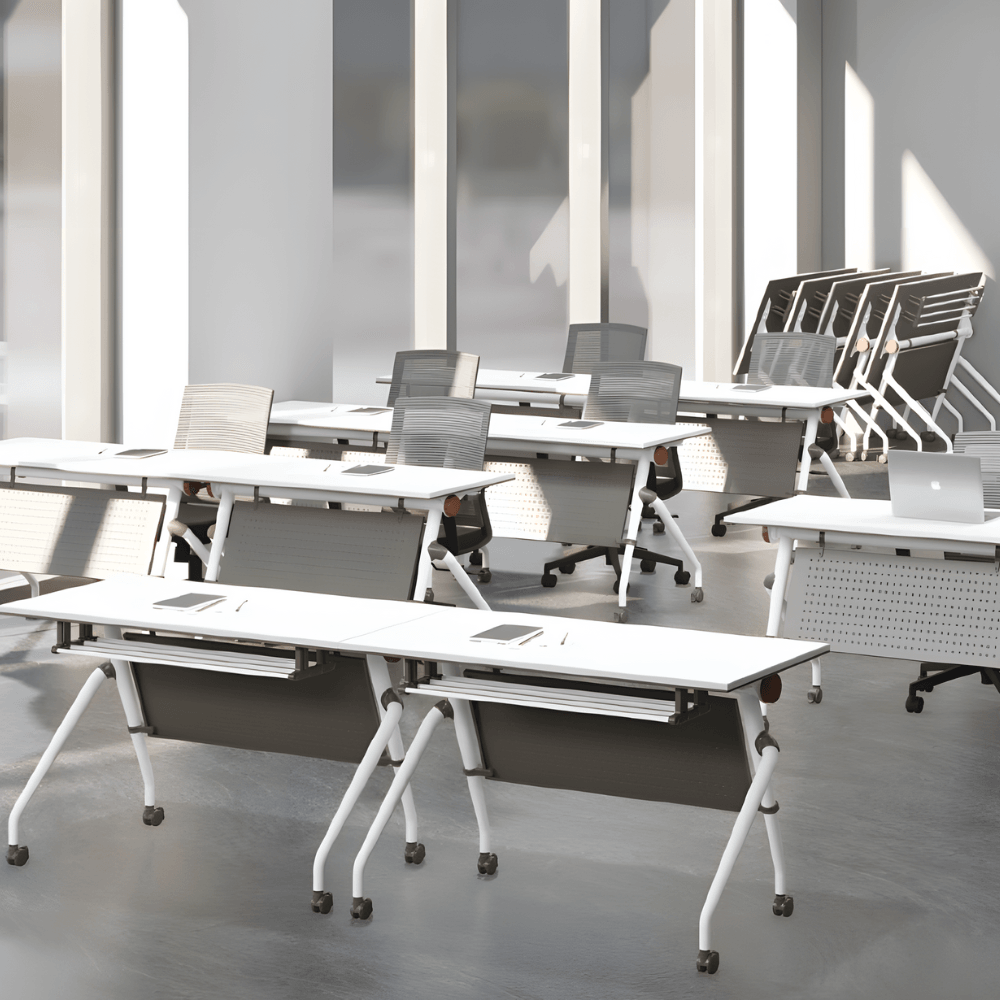 Training Rigg Foldable Larry Foldable Training Desk with Storage and Wheels – Gavisco Office ...