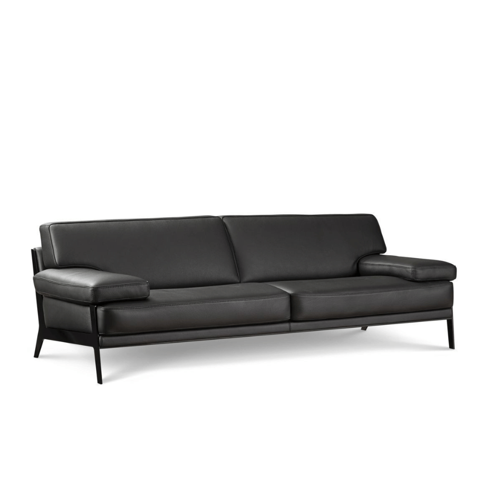 Latitude Three Seater Large Modern Leather Lounge Sofa