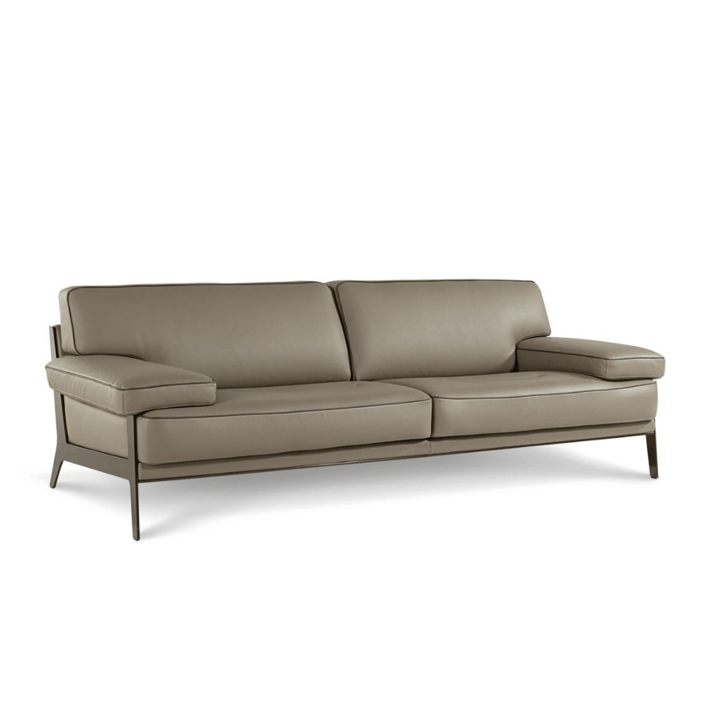 Latitude Three Seater Large Modern Leather Lounge Sofa