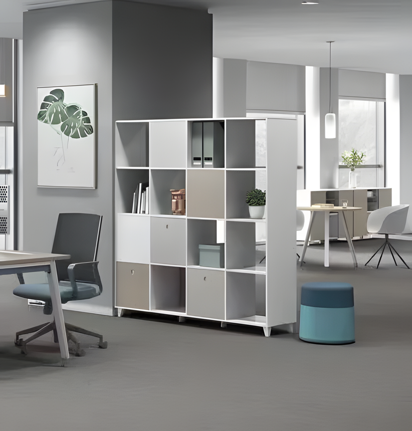 Lattice Grid Storage Cabinet Display Shelves - Gavisco Premium Office Furniture