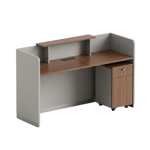 Leia Office Reception Counter Desk with Pedestal