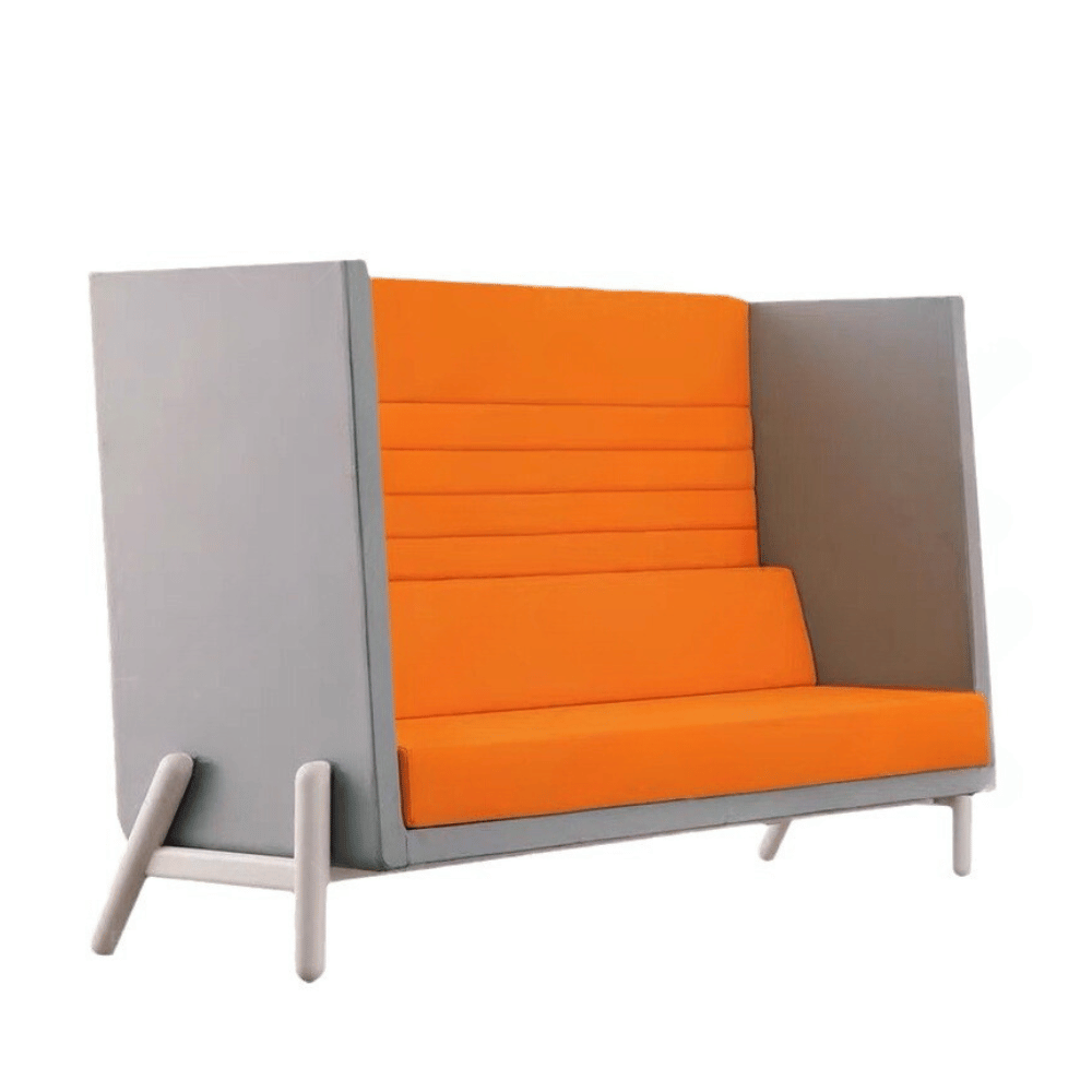 Lepod Three Seater Acoustic Privacy Lounge High Back Fabric Sofa Booth