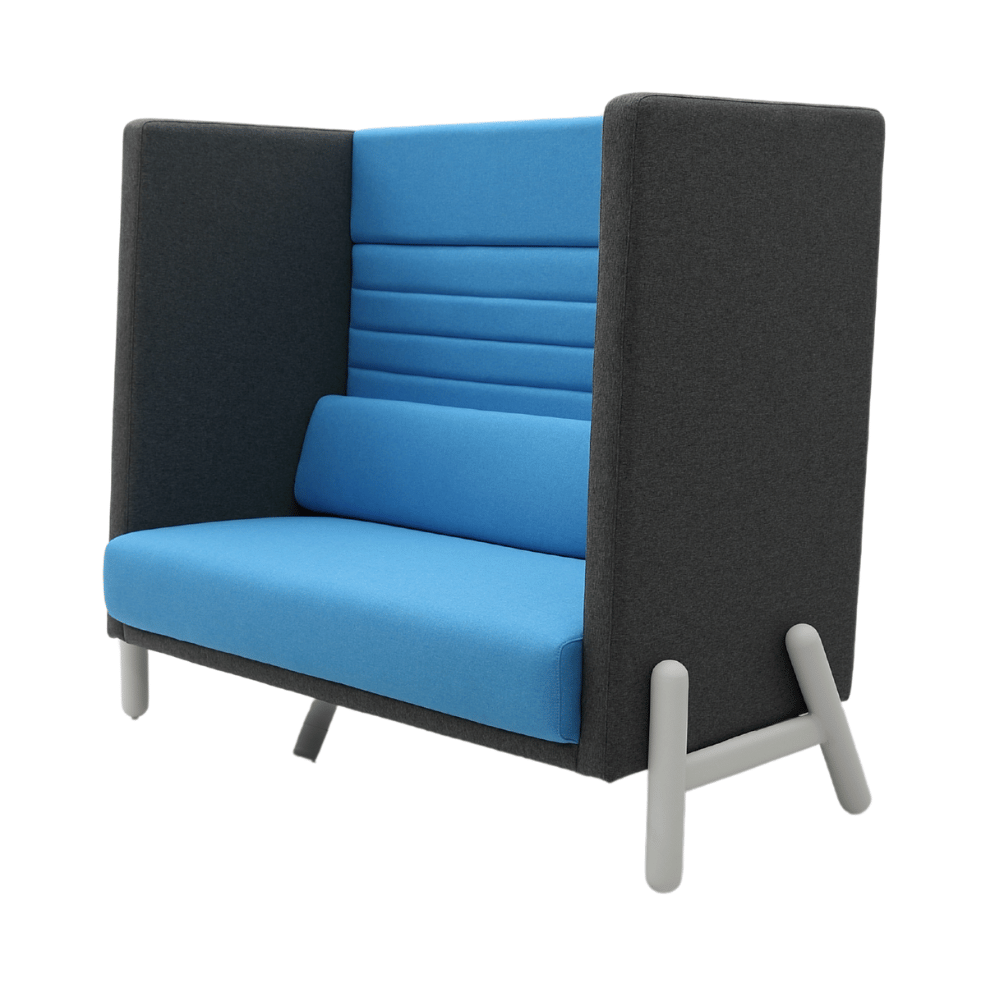 Lepod Two Seater Acoustic Privacy Lounge High Back Fabric Sofa Booth