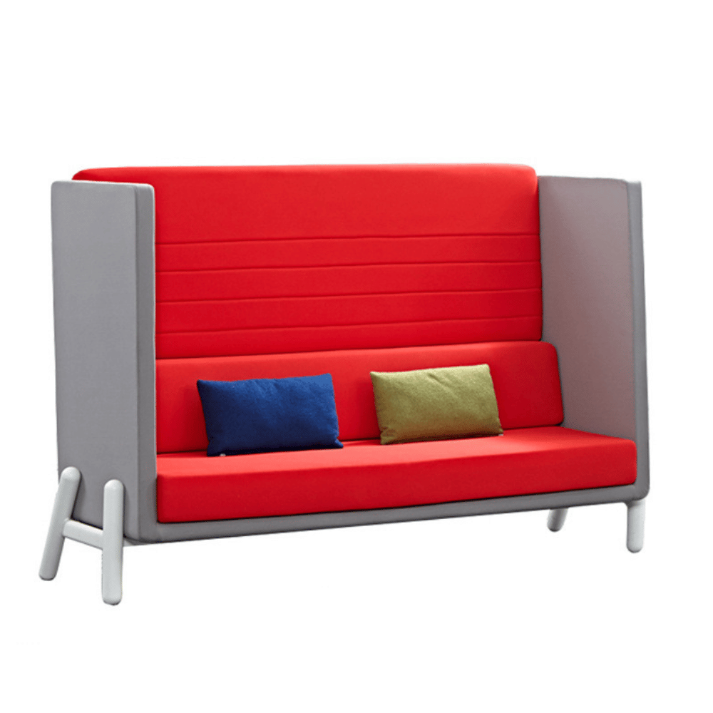 Lepod Three Seater Acoustic Privacy Lounge High Back Fabric Sofa Booth