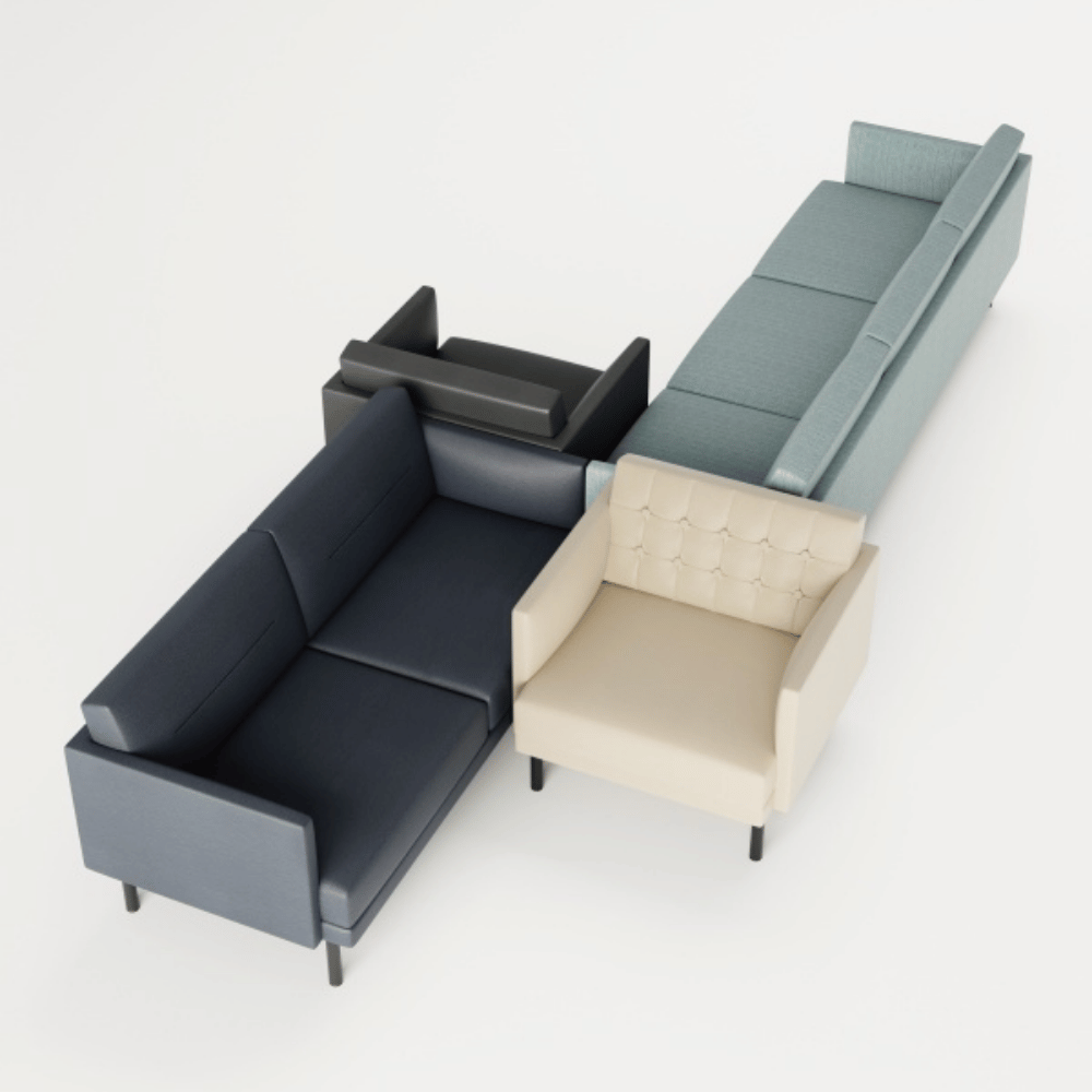 Liberty Two Seater Modern Office Lounge Sofa