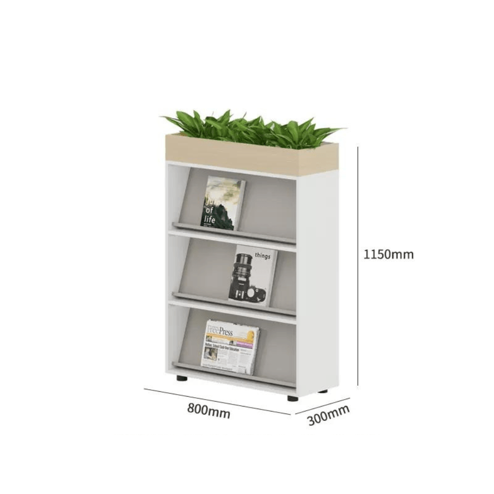 Lily Office Wooden Planter Magazine Rack Stand - Gavisco Office Furniture