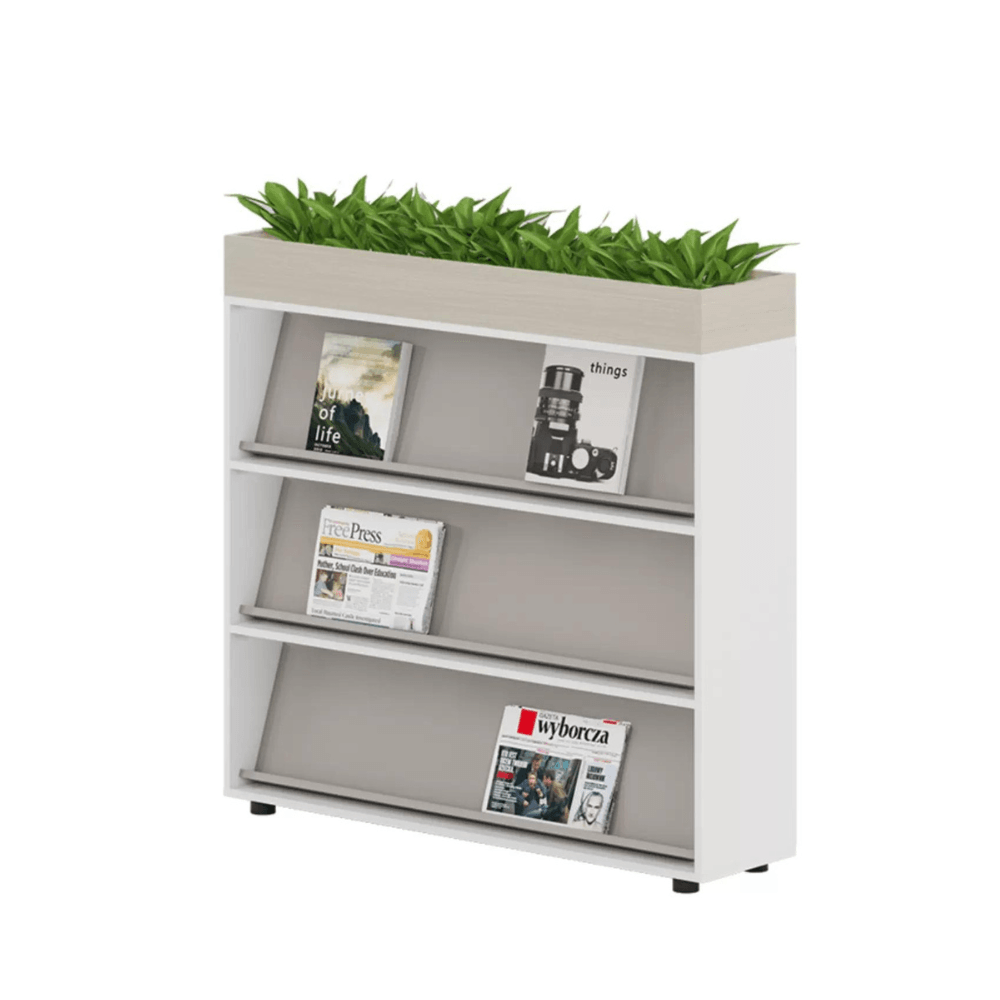 Lily Office Wooden Planter Magazine Rack Stand - Gavisco Office Furniture