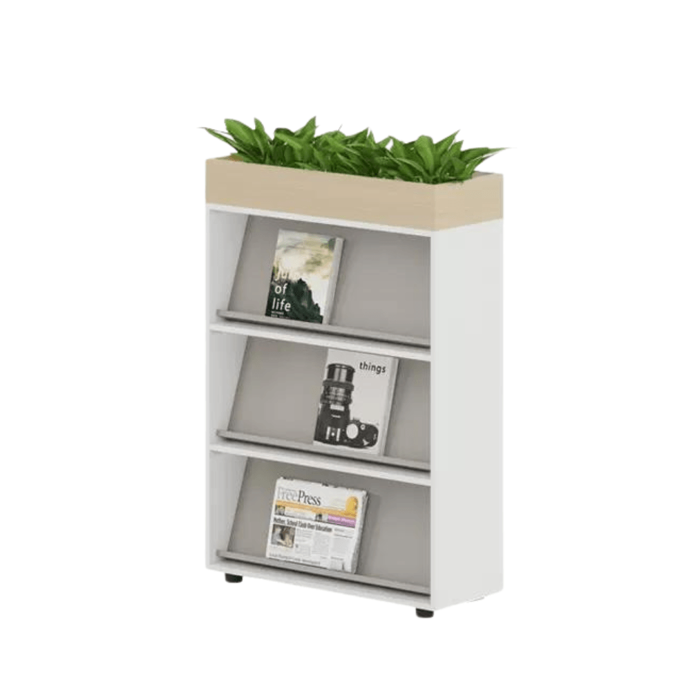 Lily Office Wooden Planter Magazine Rack Stand - Gavisco Office Furniture