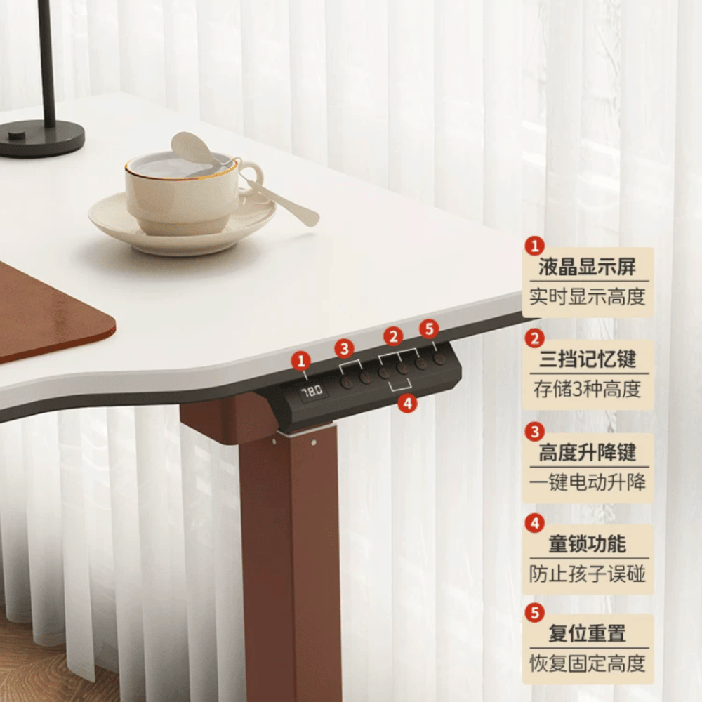 Lofty-F2E Executive Electric Standing Desk with Side Return Cabinet