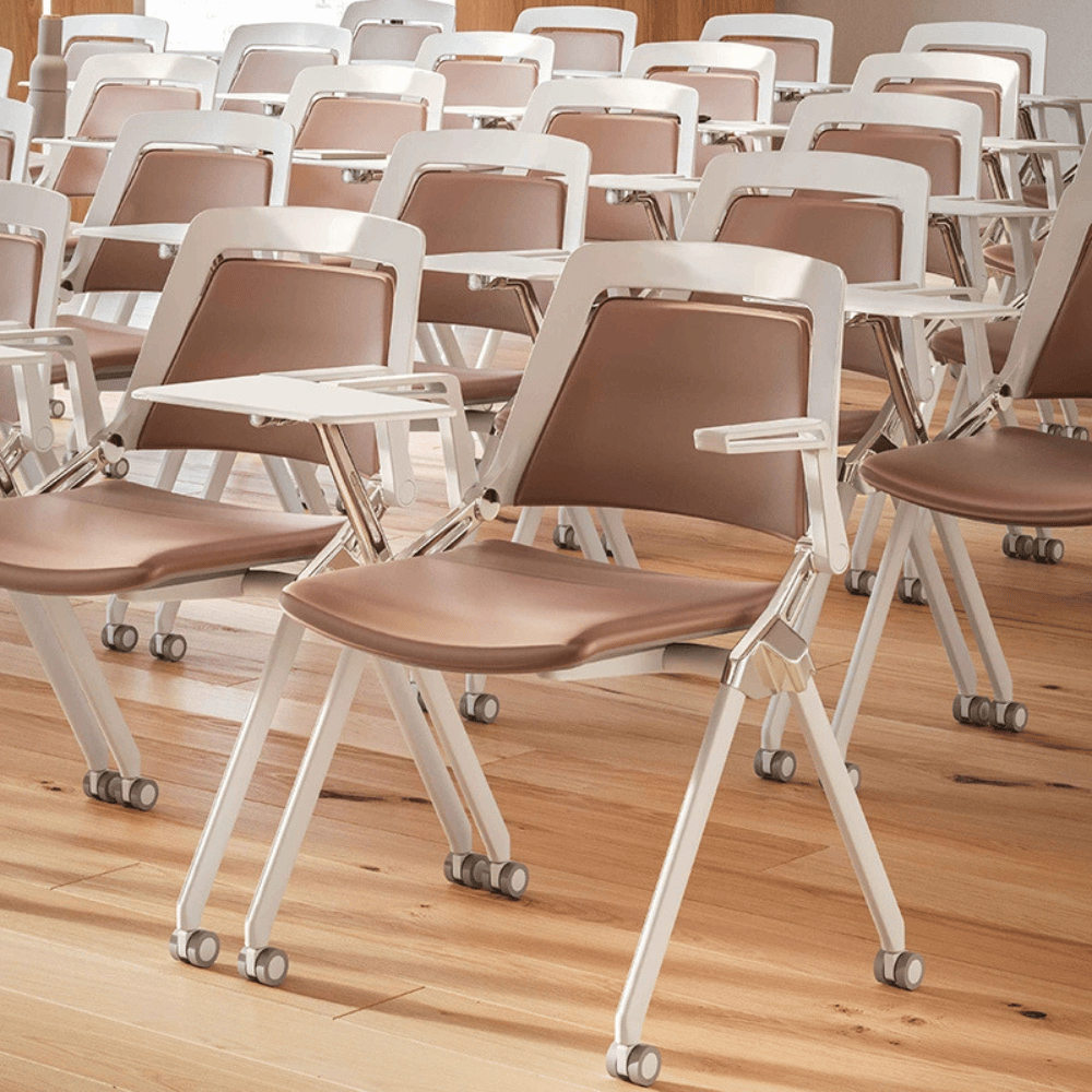 Access Stackable Chair Lola-A Stackable Leather Training Chair with Flip Armrest – Gavisco ...