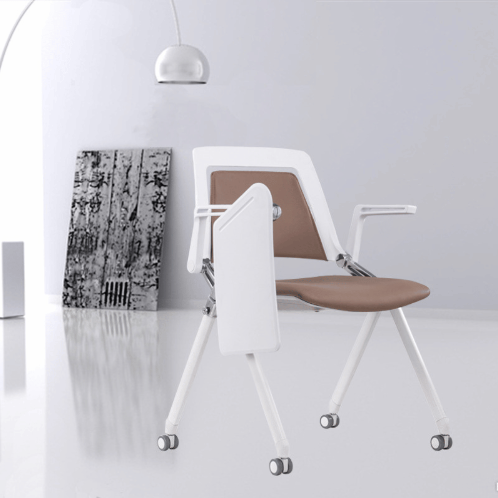 Stackable Training Chair Lola-A Stackable Leather Training Chair with Flip Armrest – Gavisco ...