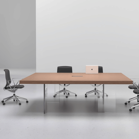 Loso Clear Acrylic Legs Conference Table