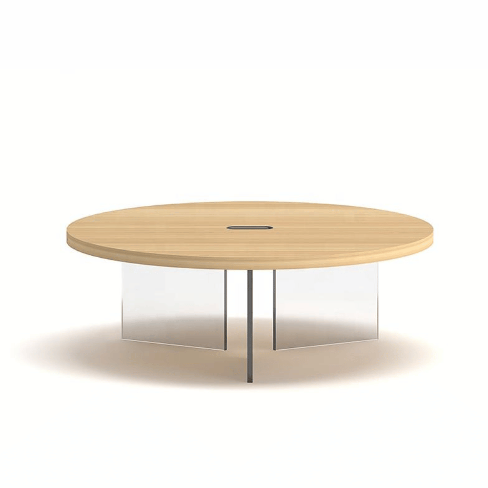 Loso Clear Acrylic Legs Round Conference Table