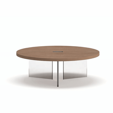 Loso Clear Acrylic Legs Round Conference Table