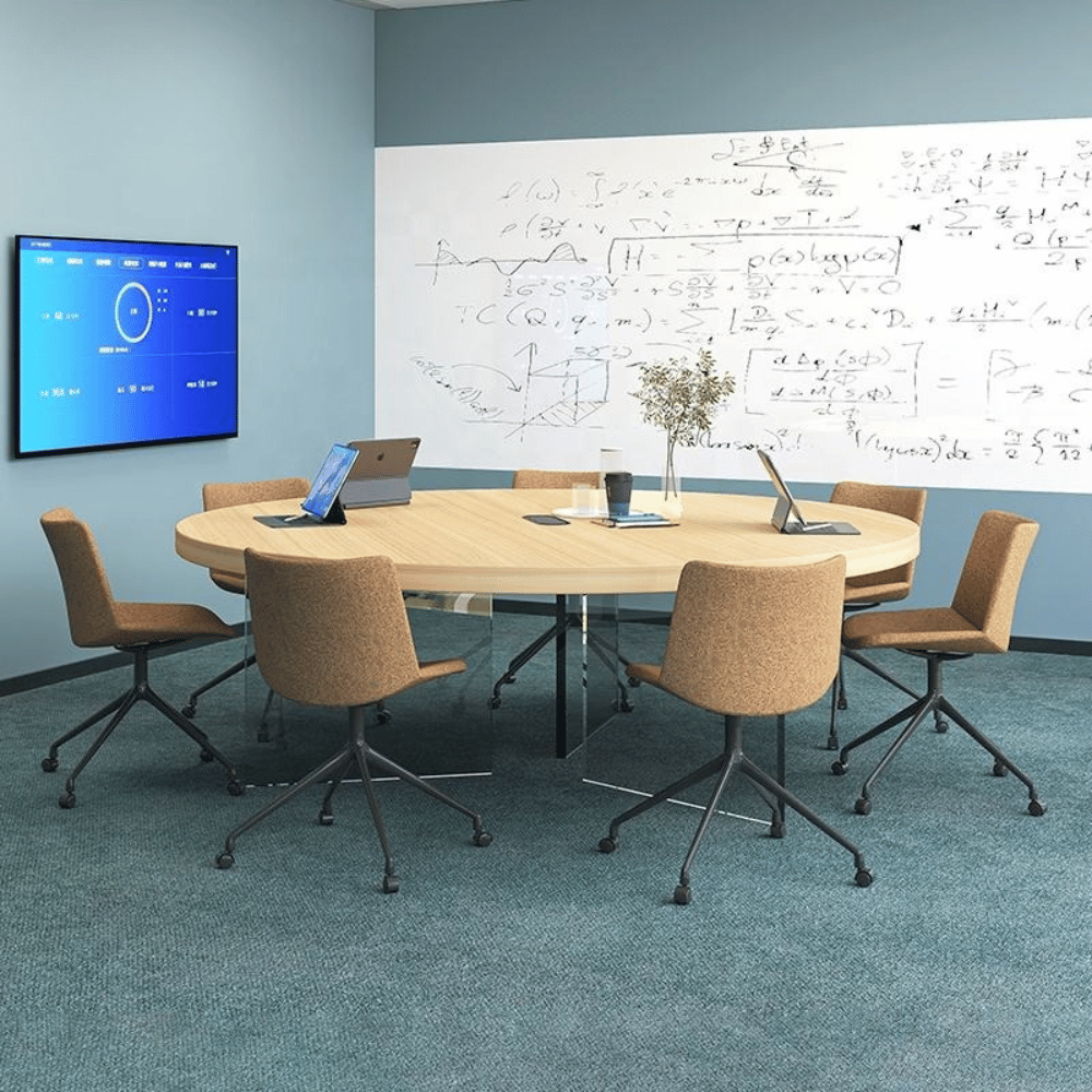 Loso Clear Acrylic Legs Round Conference Table
