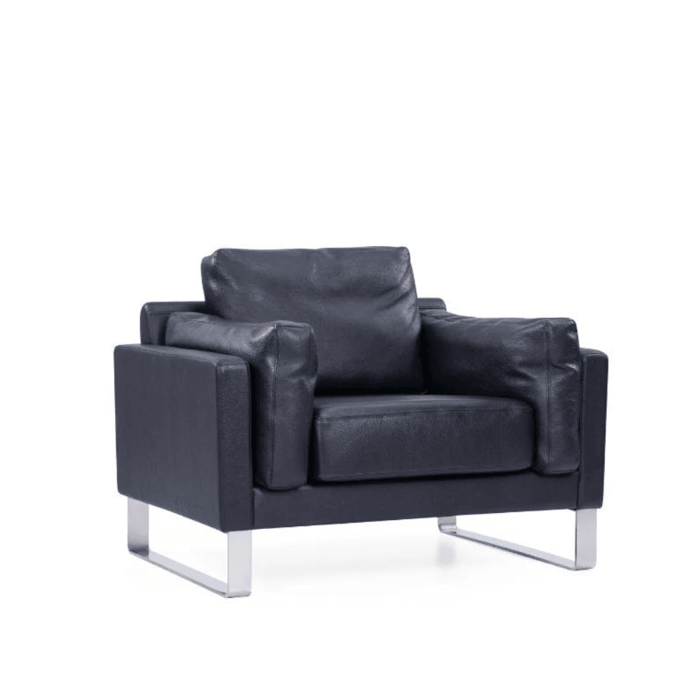 Luke Single Seater Leather Office Lounge Sofa - Gavisco Office Furniture